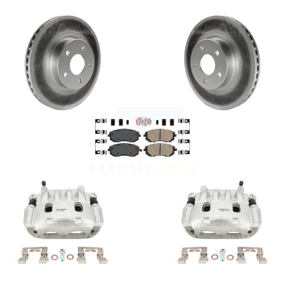 Front Disc Brake Caliper Coated Rotors And Ceramic Pads Kit For Subaru Legacy KCG-100066N