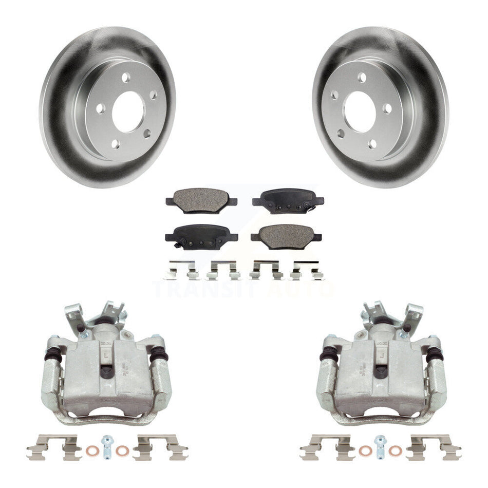 Rear Brake Caliper Coat Rotors Semi-Metallic Pad Kit For Chevrolet Malibu Pontiac Cobalt KCG-100066P