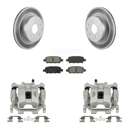 Rear Disc Brake Caliper Coated Rotors And Semi-Metallic Pads Kit For Nissan Maxima KCG-100066S