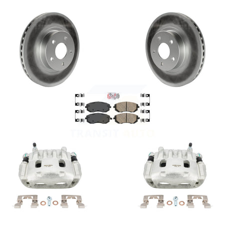 Front Disc Brake Caliper Coated Rotors And Ceramic Pads Kit For Subaru Legacy KCG-100067N