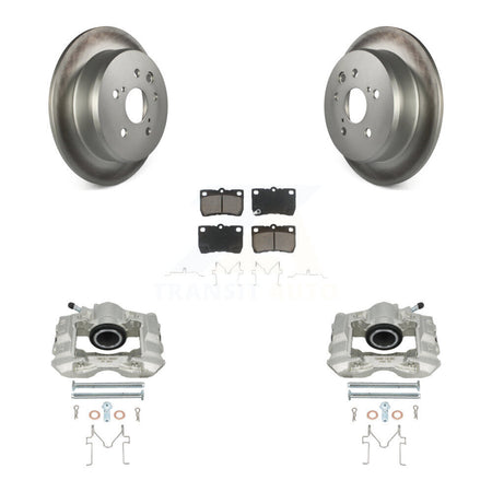 Rear Disc Brake Caliper Coated Rotors And Ceramic Pads Kit For Lexus IS250 KCG-100068C by Transit Auto