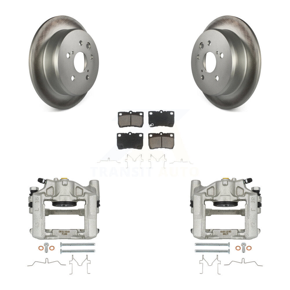 Rear Brake Caliper Coat Rotor Ceramic Pad Kit For Lexus IS250 Base With Sport Suspension KCG-100070C