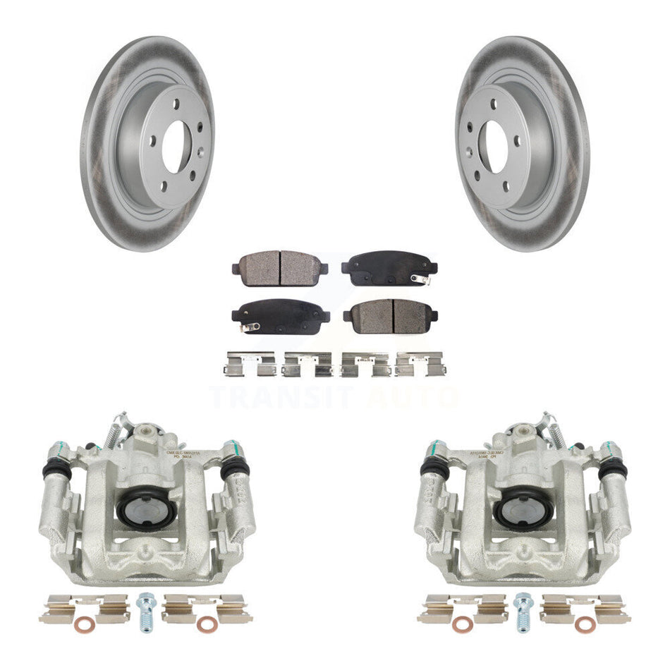 Rear Disc Brake Caliper Coated Rotors And Ceramic Pads Kit For Chevrolet Cruze Volt Cadillac ELR KCG-100078T