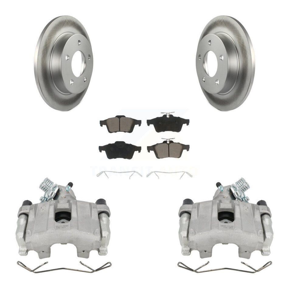 Rear Disc Brake Caliper Coated Rotors And Ceramic Pads Kit For Mazda 3 Sport KCG-100080C