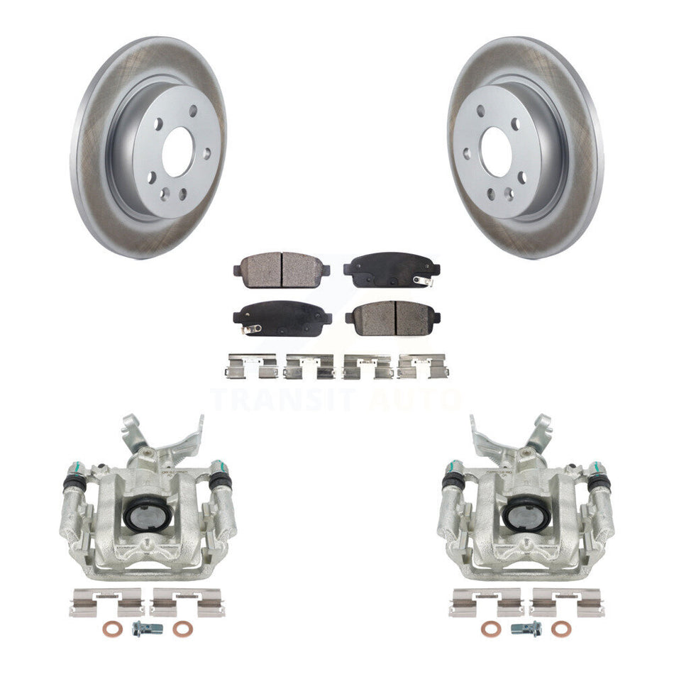Rear Disc Brake Caliper Coated Rotors And Ceramic Pads Kit For Chevrolet Buick Encore Sonic Trax KCG-100080T