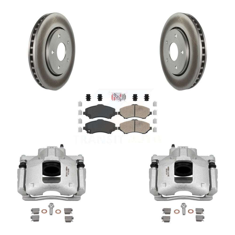 Front Brake Caliper Coat Rotor & Ceramic Pad Kit For Dodge Grand Caravan Chrysler Town KCG-100092N