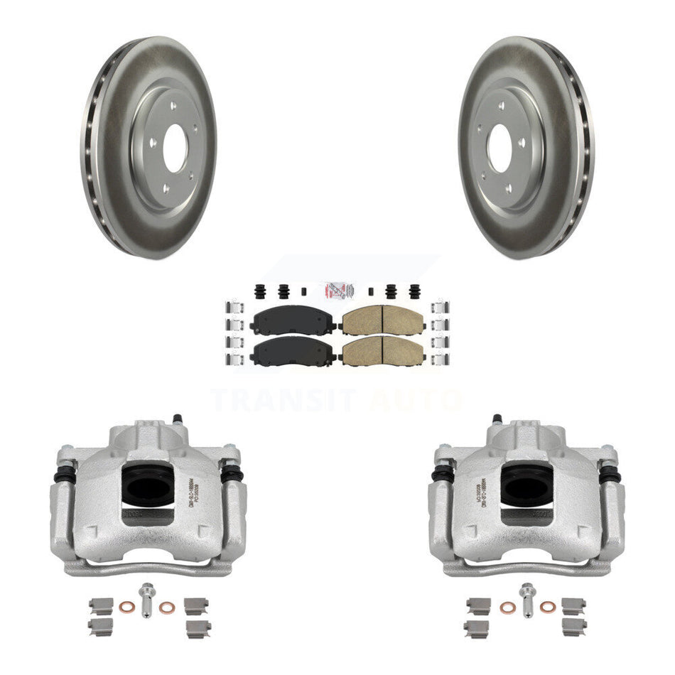 Front Disc Brake Caliper Coated Rotors And Ceramic Pad Kit For Volkswagen Routan Ram C/V KCG-100094N
