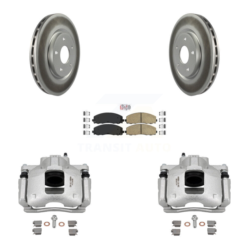 Front Disc Brake Caliper Coated Rotors And Ceramic Pad Kit For Volkswagen Routan Ram C/V KCG-100095N