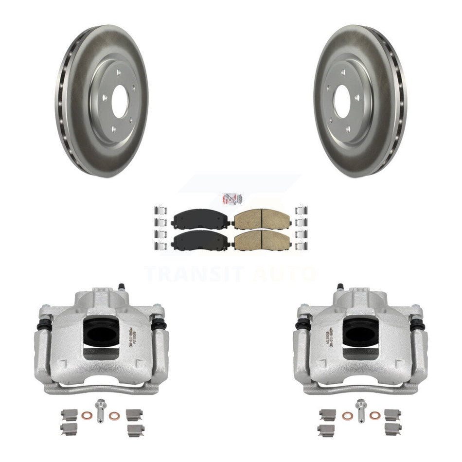 Front Disc Brake Caliper Coated Rotors And Ceramic Pad Kit For Volkswagen Routan Ram C/V KCG-100095N