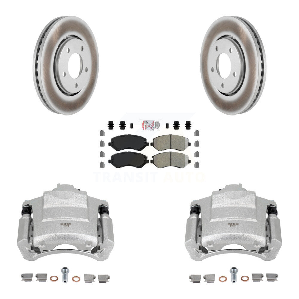 Front Brake Caliper Coat Rotors Semi-Metallic Pad Kit For Dodge Caravan Grand Chrysler & KCG-100099N