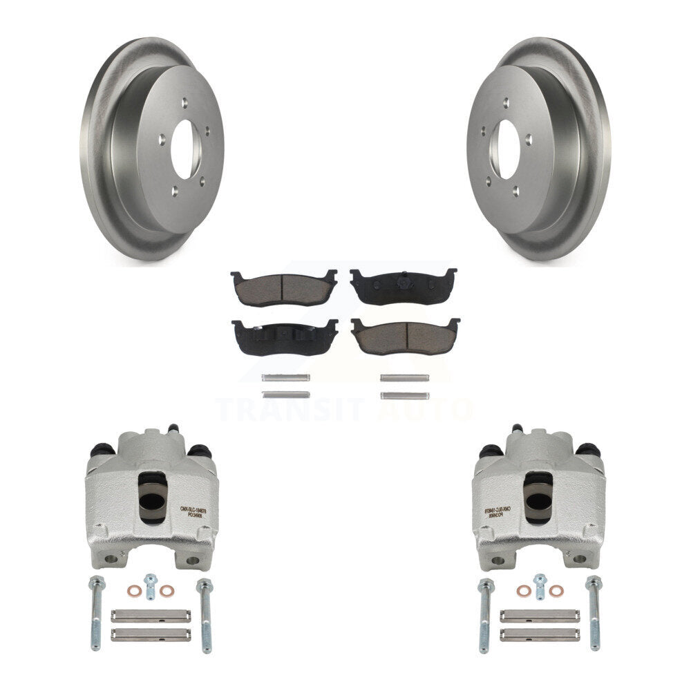 Rear Disc Brake Caliper Coated Rotors And Ceramic Pads Kit For Lincoln Blackwood KCG-100103C