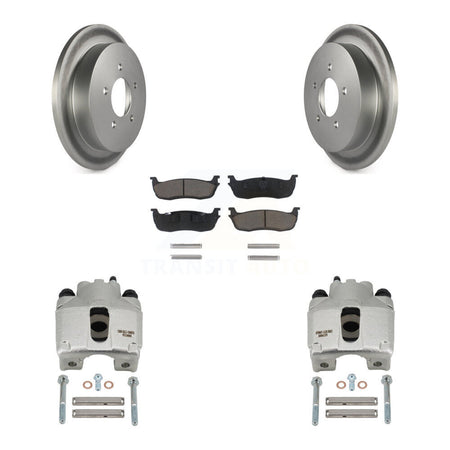 Rear Disc Brake Caliper Coated Rotors And Ceramic Pads Kit For Lincoln Blackwood KCG-100103C