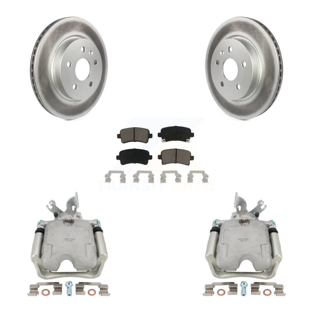 Rear Disc Brake Caliper Coated Rotors And Ceramic Pads Kit For Buick LaCrosse Allure KCG-100105C by Transit Auto