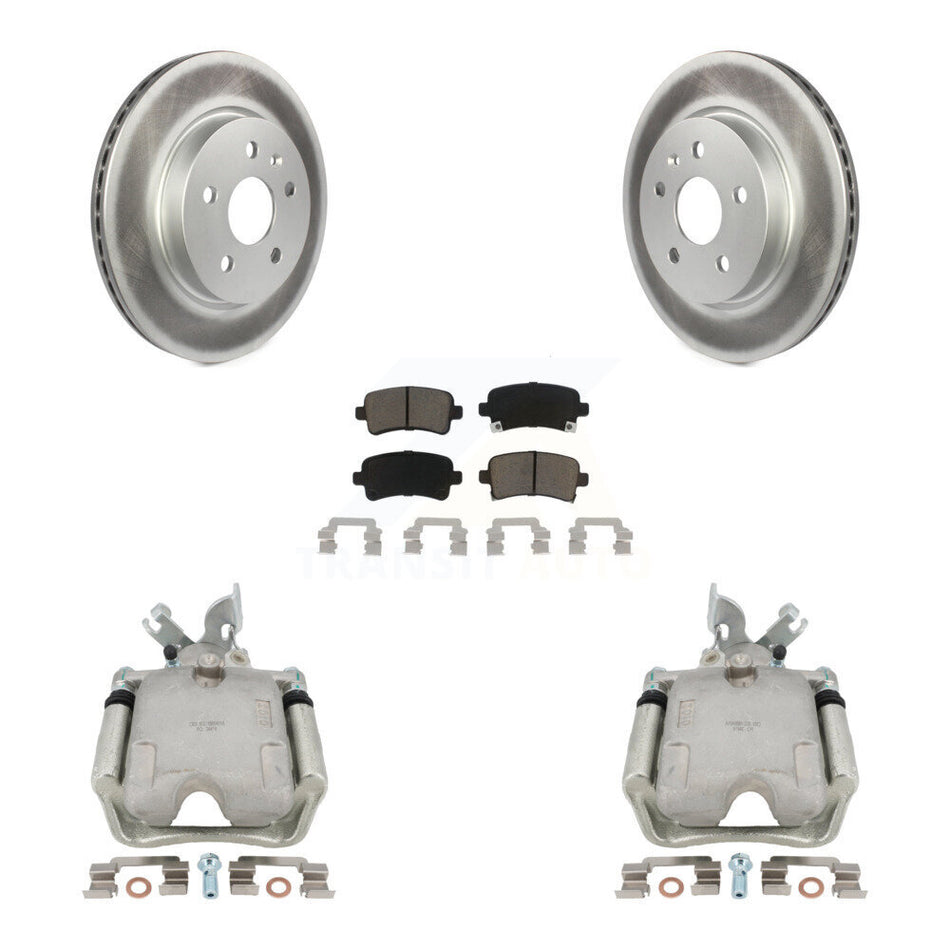 Rear Disc Brake Caliper Coated Rotors And Ceramic Pads Kit For Chevrolet Impala Buick LaCrosse Malibu Regal Cadillac XTS KCG-100106C