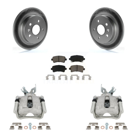 Rear Brake Caliper Coat Rotors Ceramic Pad Kit For Buick Regal LaCrosse Chevrolet Malibu KCG-100109C