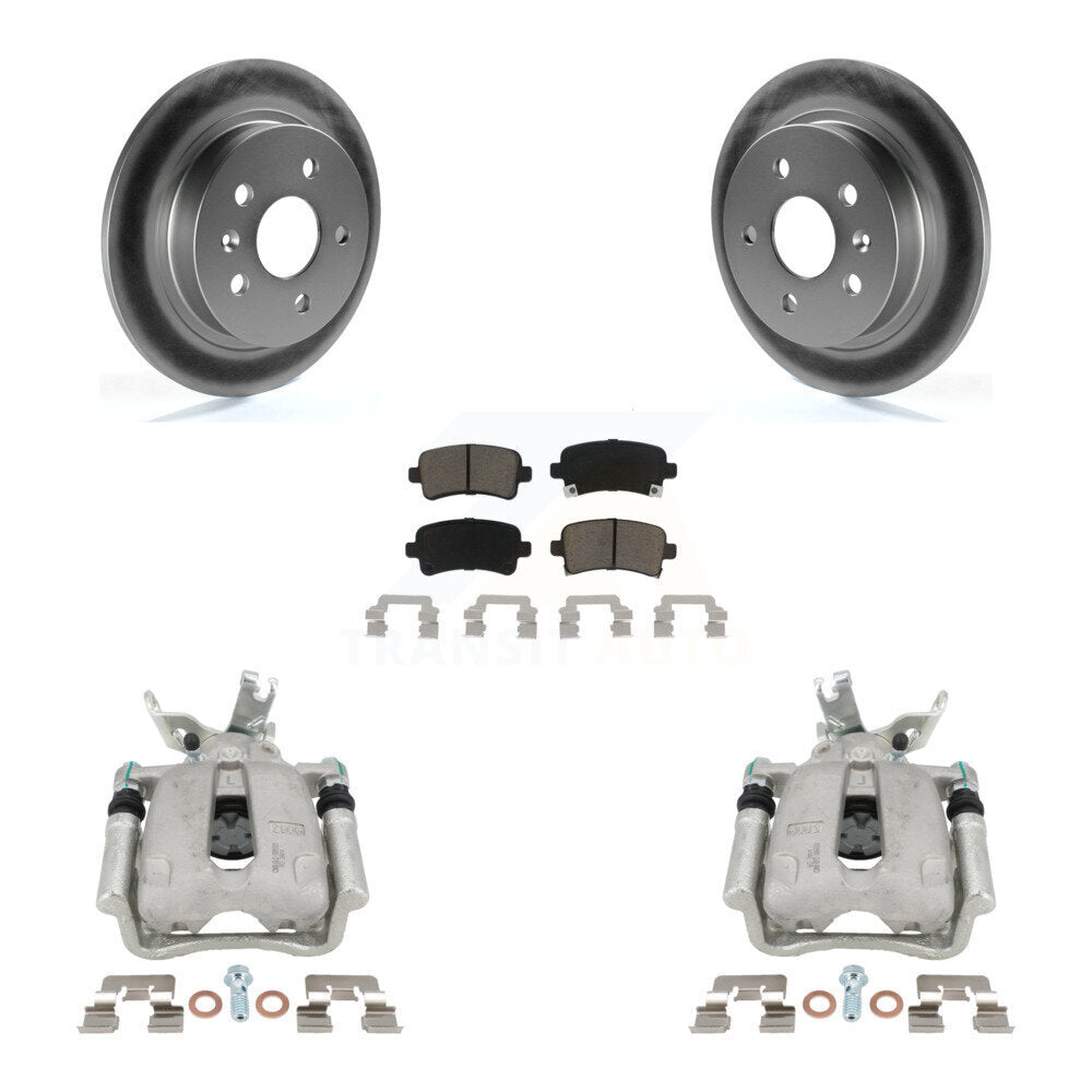Rear Disc Brake Caliper Coated Rotors And Ceramic Pads Kit For Chevrolet Malibu Limited KCG-100111C