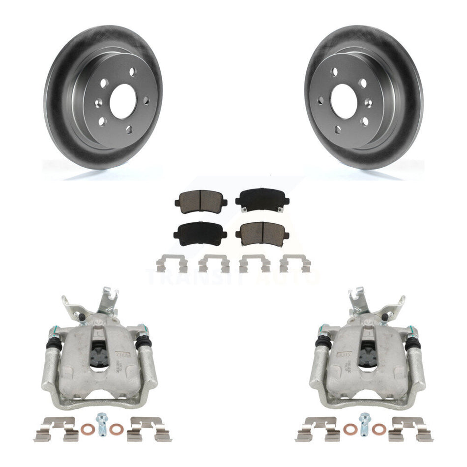 Rear Disc Brake Caliper Coated Rotors And Ceramic Pads Kit For Chevrolet Malibu Limited KCG-100111C