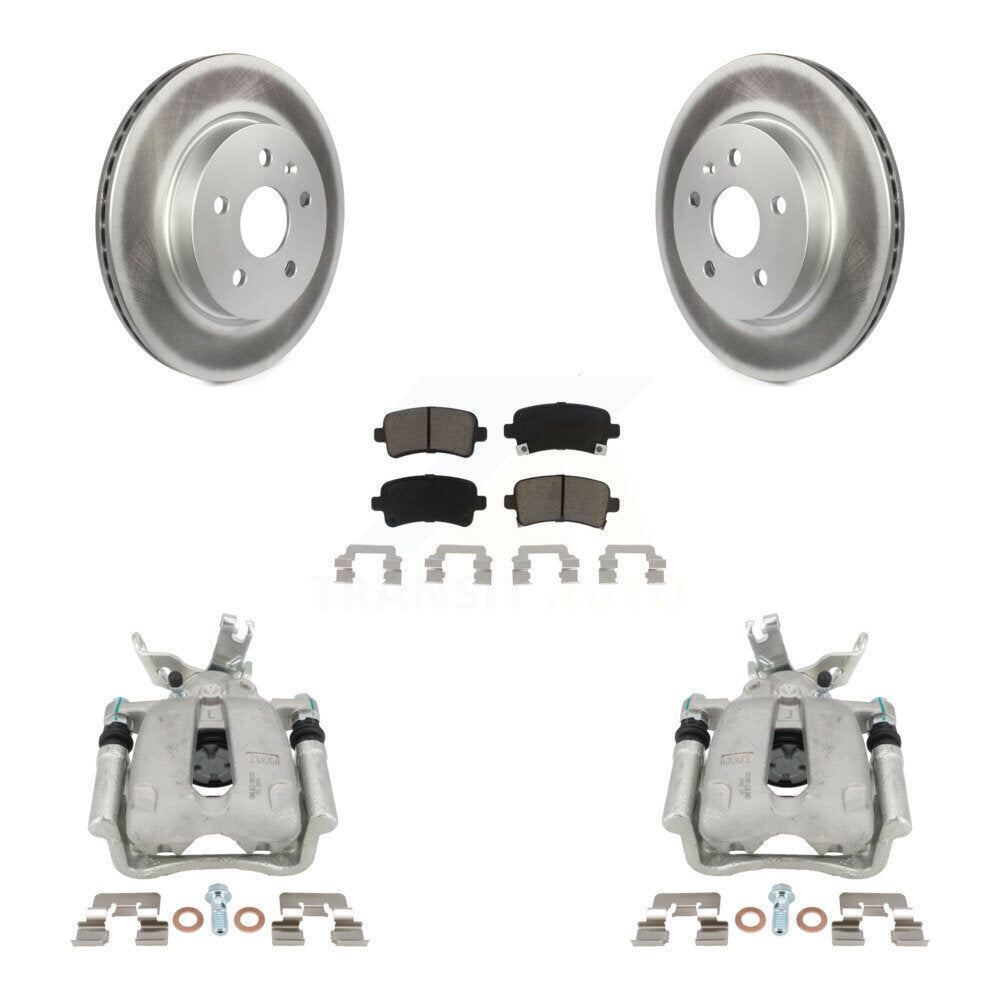 Rear Disc Brake Caliper Coated Rotors And Ceramic Pads Kit For Chevrolet Malibu Limited KCG-100112C