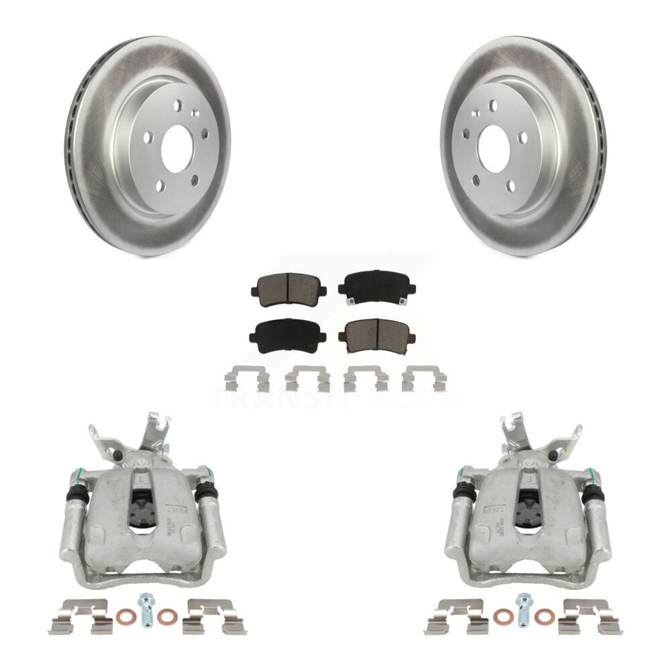Rear Disc Brake Caliper Coated Rotors And Ceramic Pads Kit For Chevrolet Malibu Limited KCG-100112C
