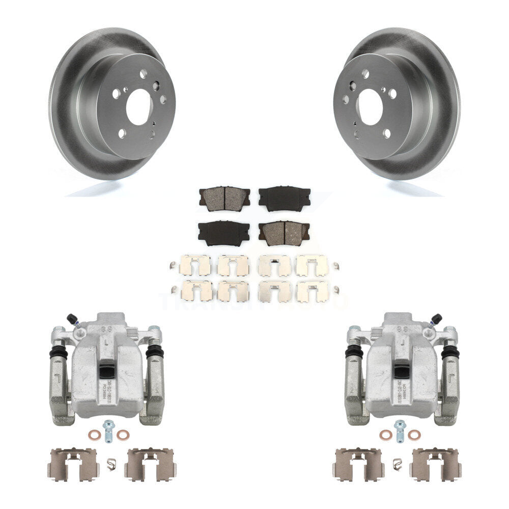 Rear Brake Caliper Coat Rotors Semi-Metallic Pad Kit For Toyota Camry Lexus ES350 Avalon KCG-100112S