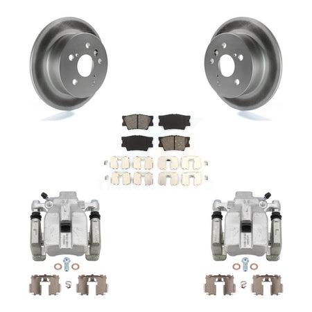 Rear Brake Caliper Coat Rotors Semi-Metallic Pad Kit For Toyota Camry Lexus ES350 Avalon KCG-100112S