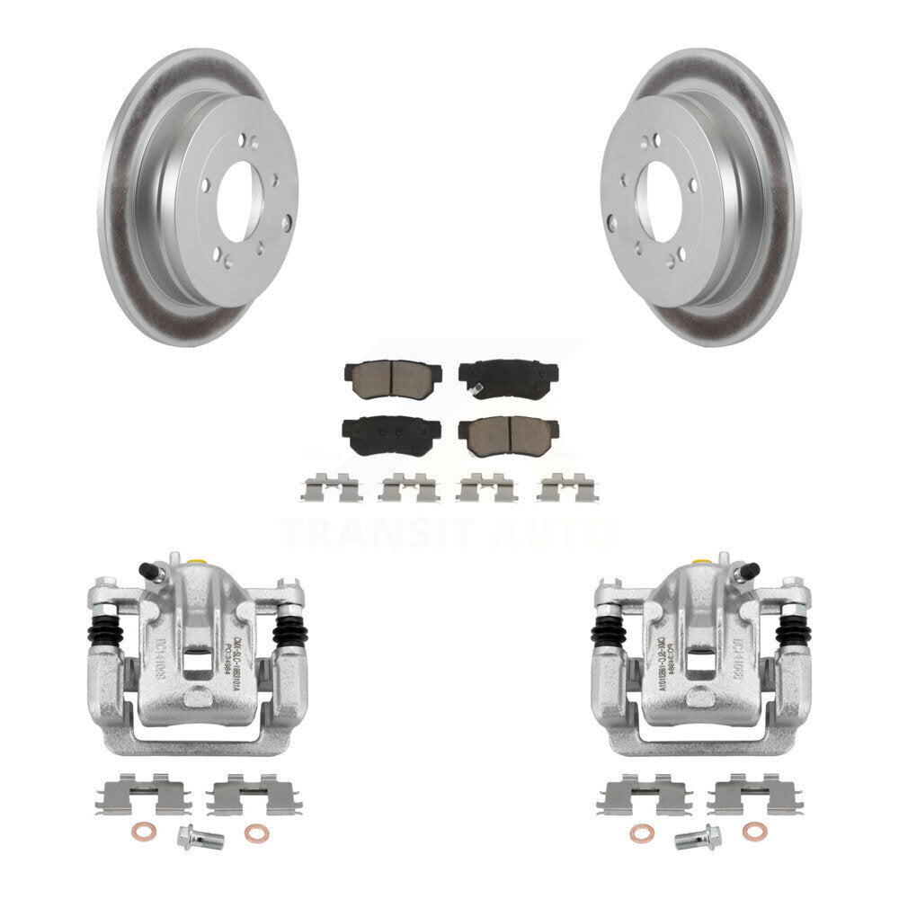 Rear Disc Brake Caliper Coated Rotors And Ceramic Pads Kit For Hyundai Azera KCG-100113C