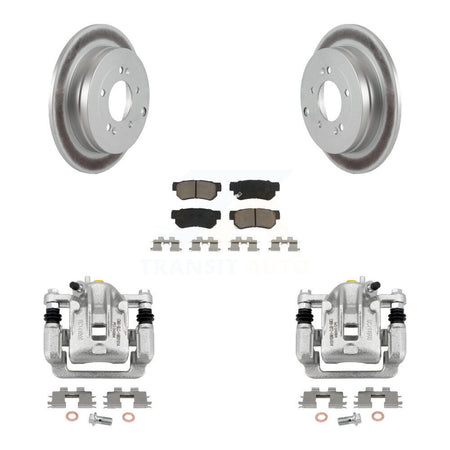Rear Disc Brake Caliper Coated Rotors And Ceramic Pads Kit For Hyundai Azera KCG-100113C