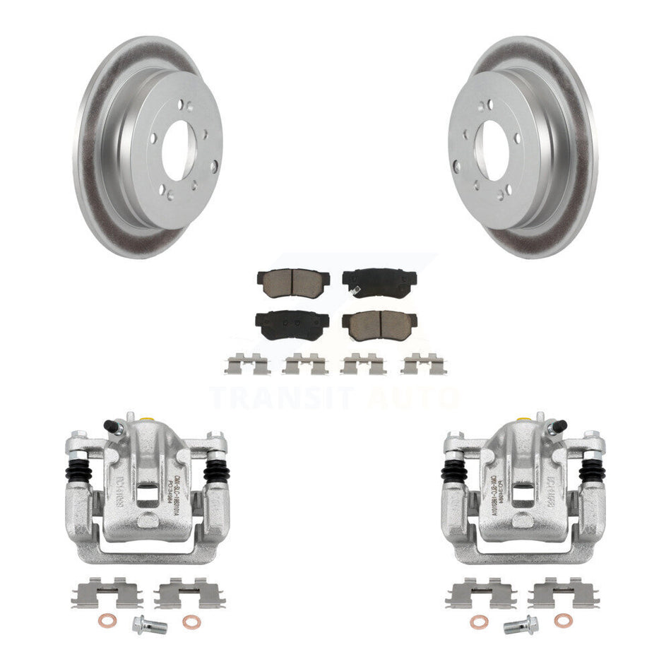 Rear Disc Brake Caliper Coated Rotors And Ceramic Pads Kit For Hyundai Azera KCG-100113C