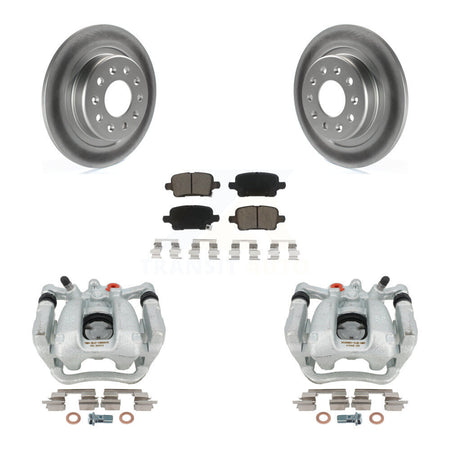 Rear Disc Brake Caliper Coated Rotors And Ceramic Pads Kit For Buick LaCrosse Regal TourX KCG-100120C by Transit Auto