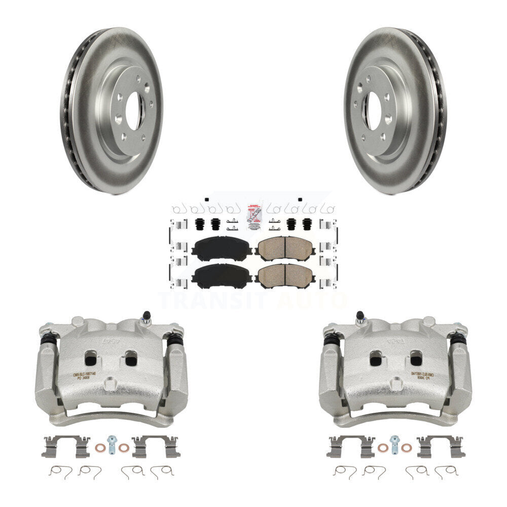 Front Brake Caliper Coat Rotors Ceramic Pad Kit For Nissan Rogue Without 3rd Row Seating KCG-100121N