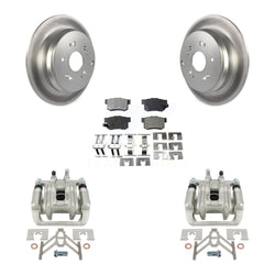 Rear Disc Brake Caliper Coated Rotors And Ceramic Pads Kit For Acura RDX KCG-100123T