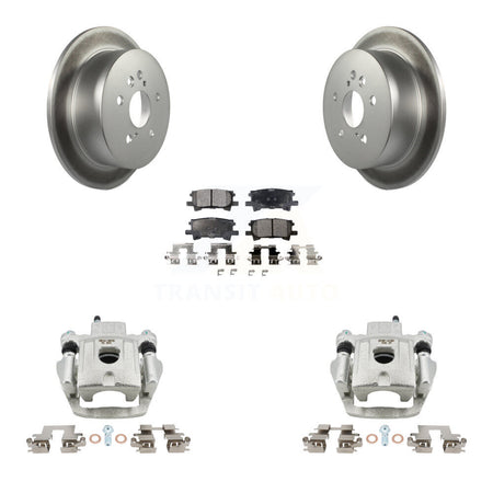 Rear Brake Caliper Coat Rotors Semi-Metallic Pad Kit For Lexus RX350 RX330 Toyota RX400h KCG-100131P