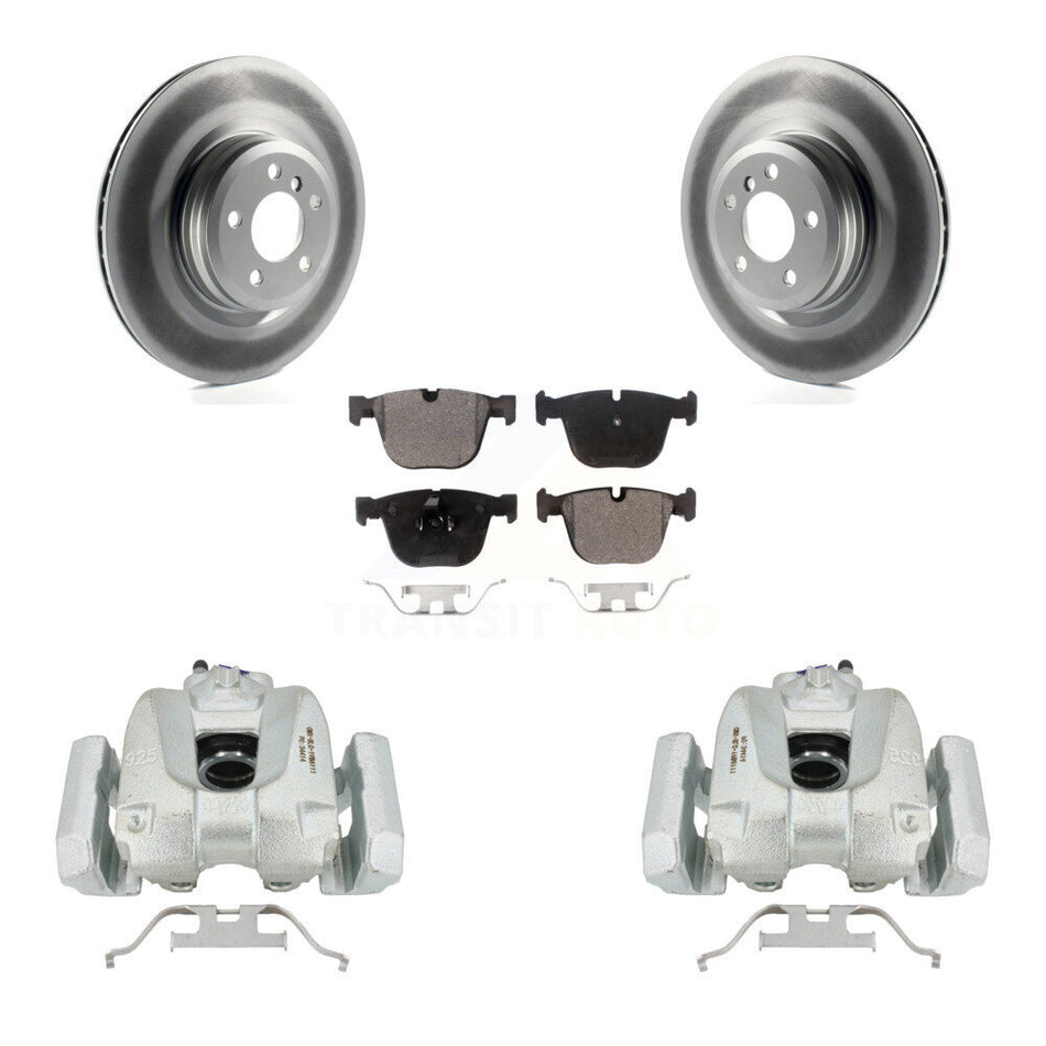 Rear Disc Brake Caliper Coated Rotors And Ceramic Pads Kit For BMW 750Li xDrive 750i 550i GT Alpina B7 760Li B7L KCG-100131T