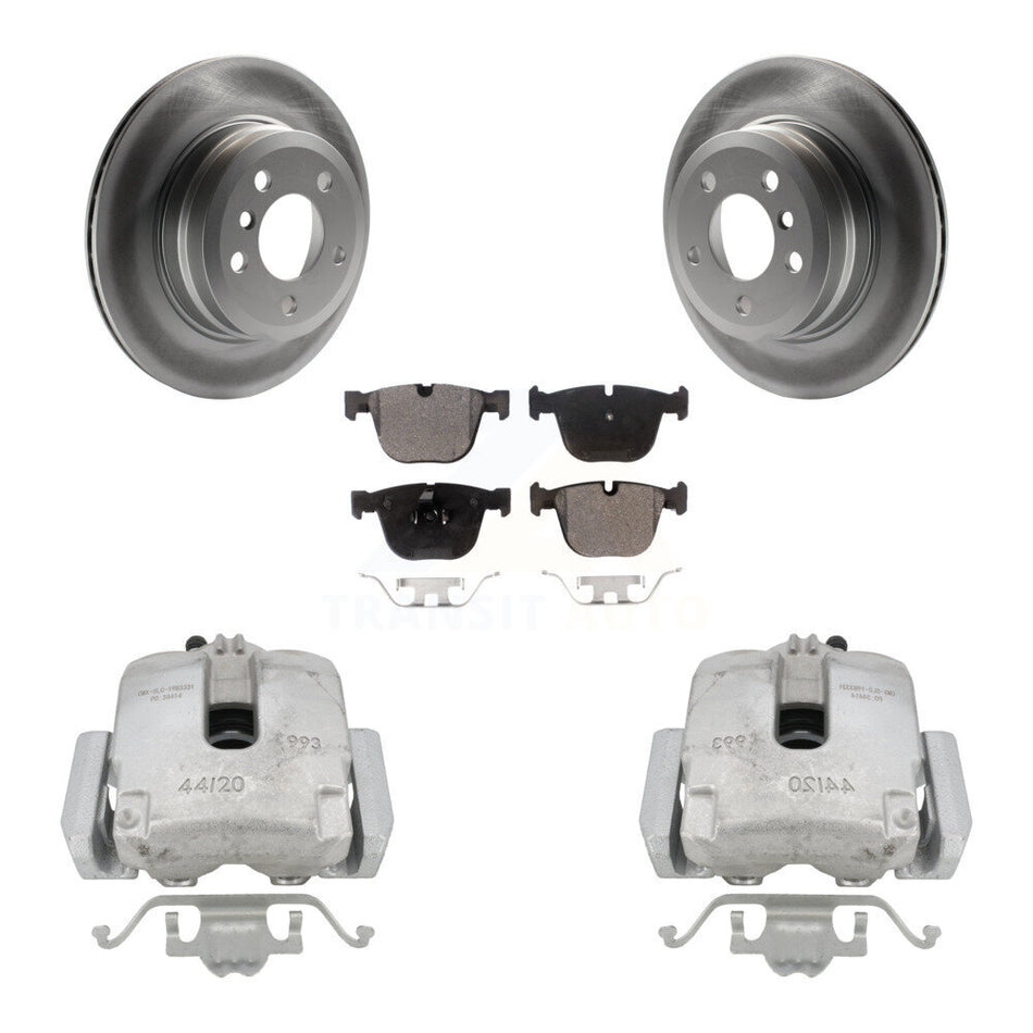 Rear Disc Brake Caliper Coated Rotors And Ceramic Pads Kit For 2009 BMW X6 xDrive35i with 3.0L From 10 08 KCG-100133T