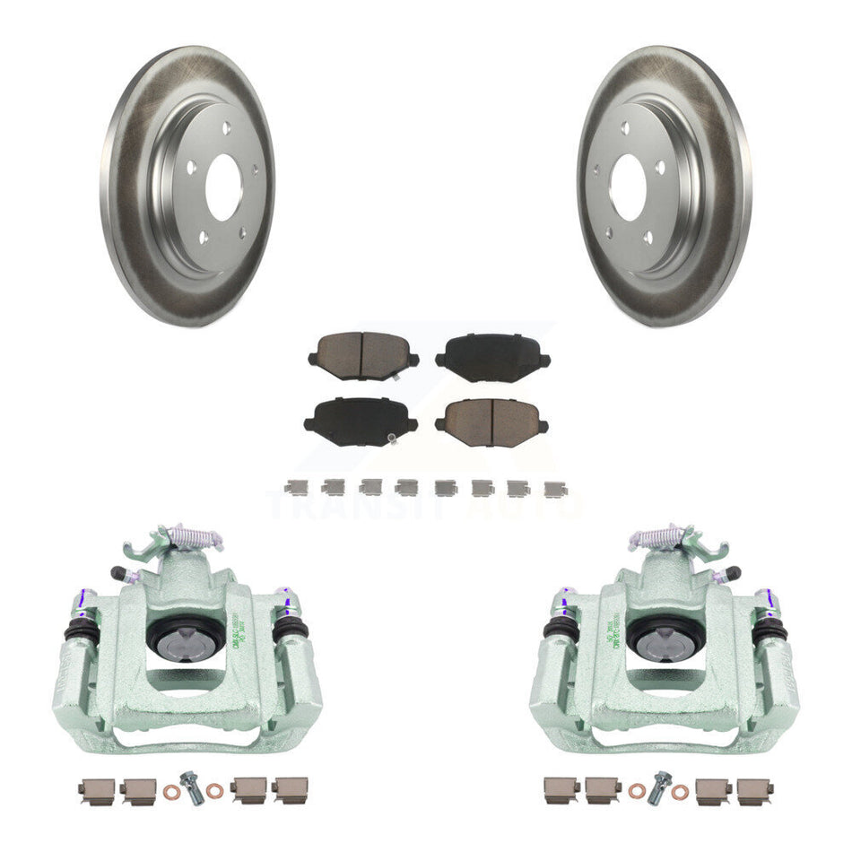Rear Disc Brake Caliper Coated Rotors And Ceramic Pads Kit For Ram C/V KCG-100134C