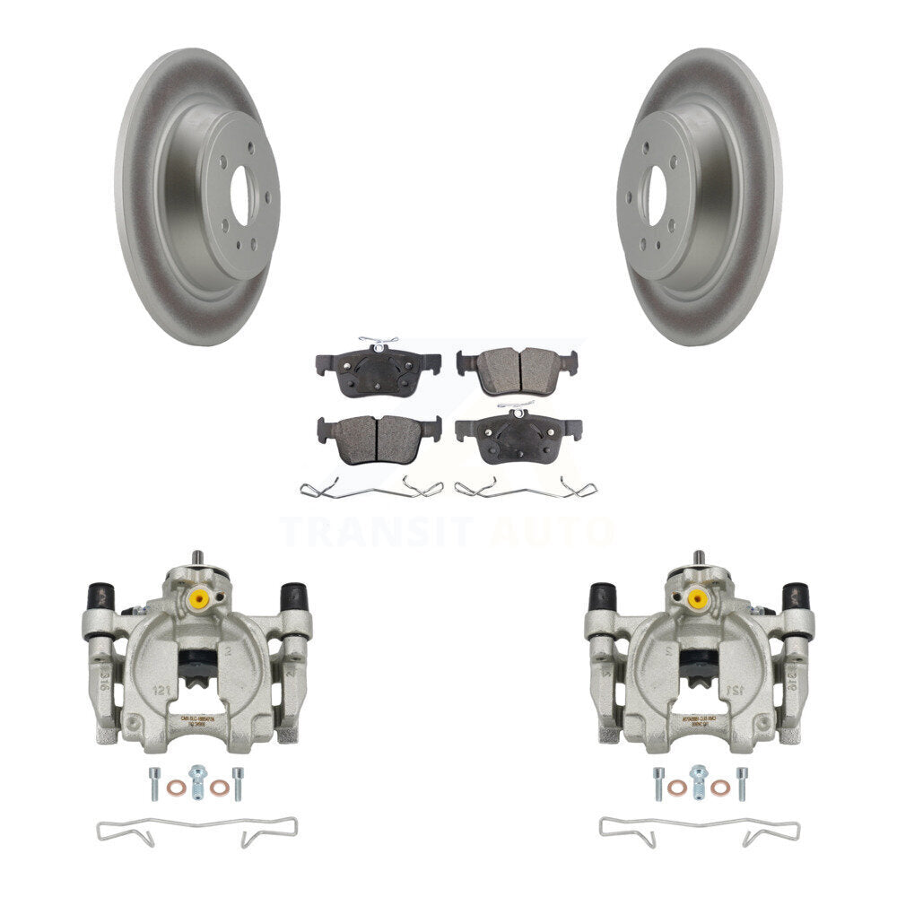 Rear Brake Caliper Coat Rotor Ceramic Pad Kit For Ford Escape Fusion Lincoln MKC MKX MKZ KCG-100134T
