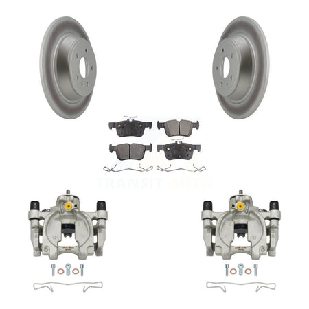 Rear Brake Caliper Coat Rotor Ceramic Pad Kit For Ford Escape Fusion Lincoln MKC MKX MKZ KCG-100134T