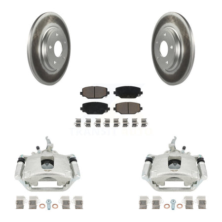 Rear Disc Brake Caliper Coated Rotors And Ceramic Pads Kit For 2014-2020 Dodge Journey KCG-100135C