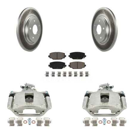 Rear Disc Brake Caliper Coated Rotors And Ceramic Pads Kit For Dodge Grand Caravan KCG-100136C by Transit Auto