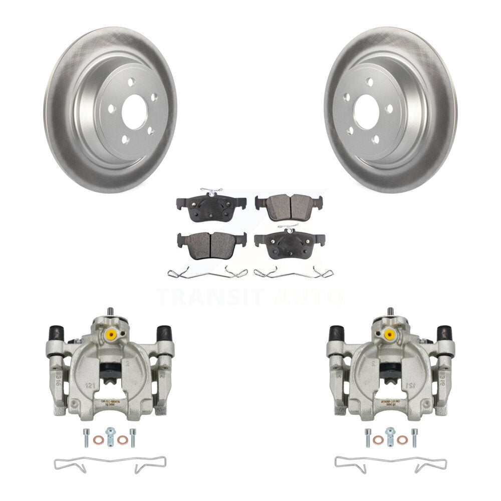 Rear Brake Caliper Coat Rotor And Ceramic Pad Kit For Ford Edge Lincoln MKX Nautilus MKZ KCG-100136T