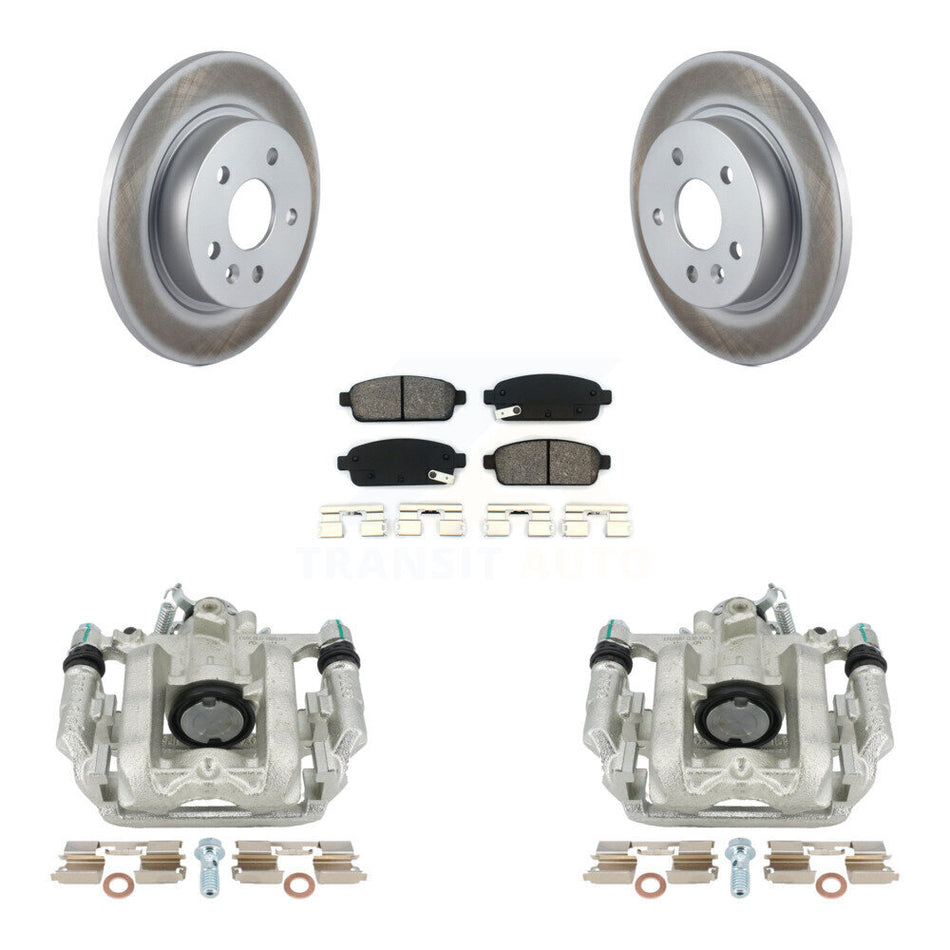 Rear Disc Brake Caliper Coated Rotors And Semi-Metallic Pads Kit For Chevrolet Cruze Limited KCG-100137S