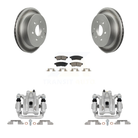 Rear Brake Caliper Coat Rotors Ceramic Pad Kit For Nissan Frontier Xterra Suzuki Equator KCG-100138C