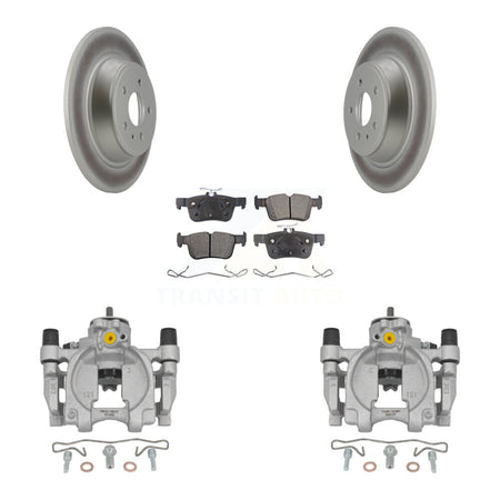 Rear Disc Brake Caliper Coated Rotors And Ceramic Pads Kit For Lincoln Continental KCG-100138T