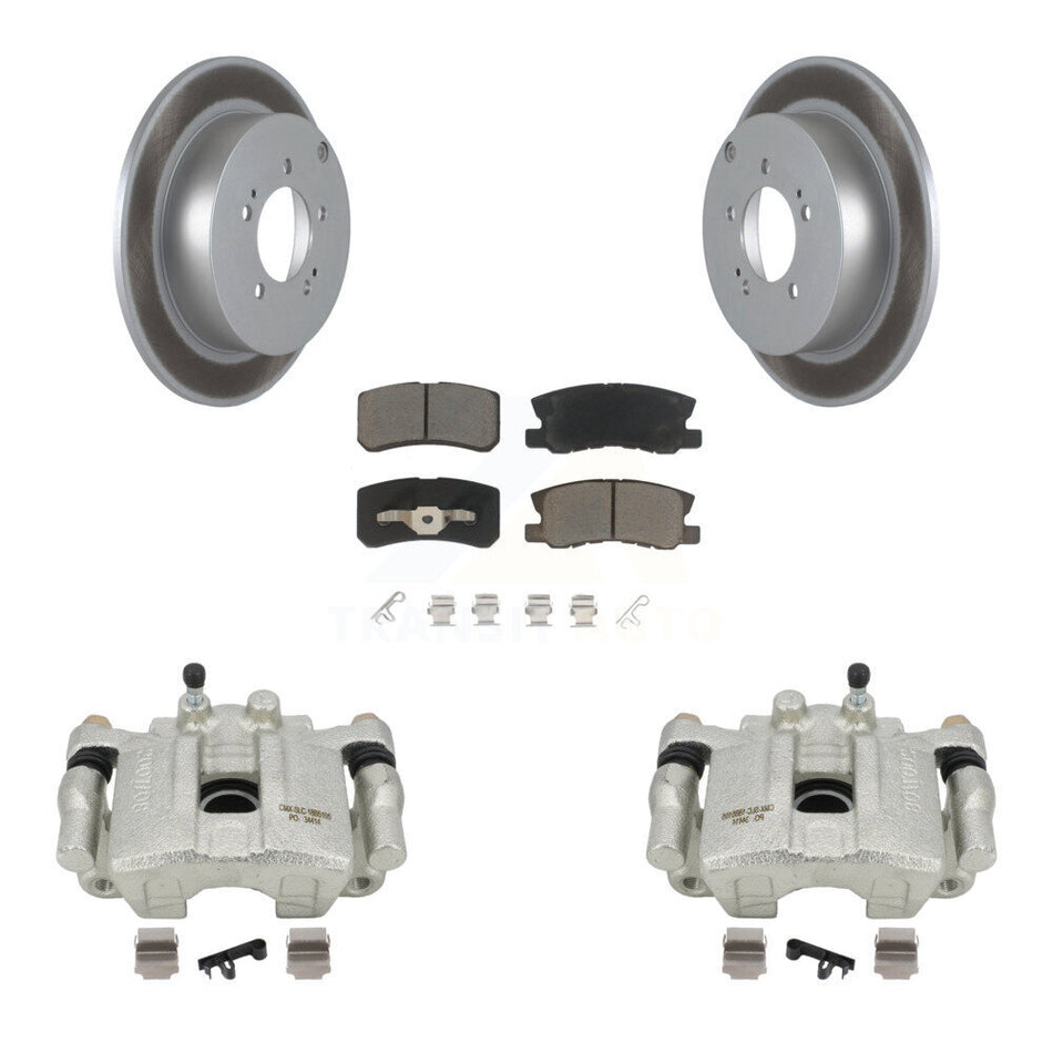 Rear Disc Brake Caliper Coated Rotors And Ceramic Pads Kit For Mitsubishi Outlander With 7 Passenger Seating KCG-100141C