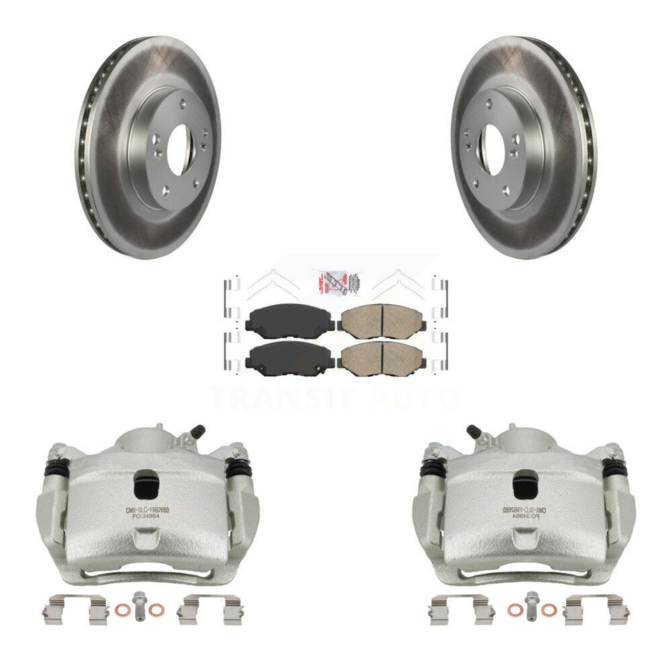 Front Disc Brake Caliper Coated Rotor And Ceramic Pad Kit For Honda Accord Fit Acura ILX KCG-100143N
