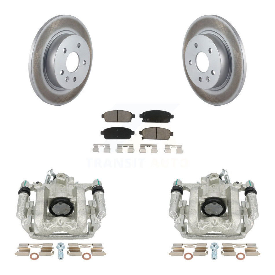 Rear Disc Brake Caliper Coated Rotors And Ceramic Pads Kit For Chevrolet Cruze Limited KCG-100144C