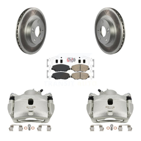 Front Disc Brake Caliper Coated Rotor And Ceramic Pad Kit For Honda Accord Fit Acura ILX KCG-100144N