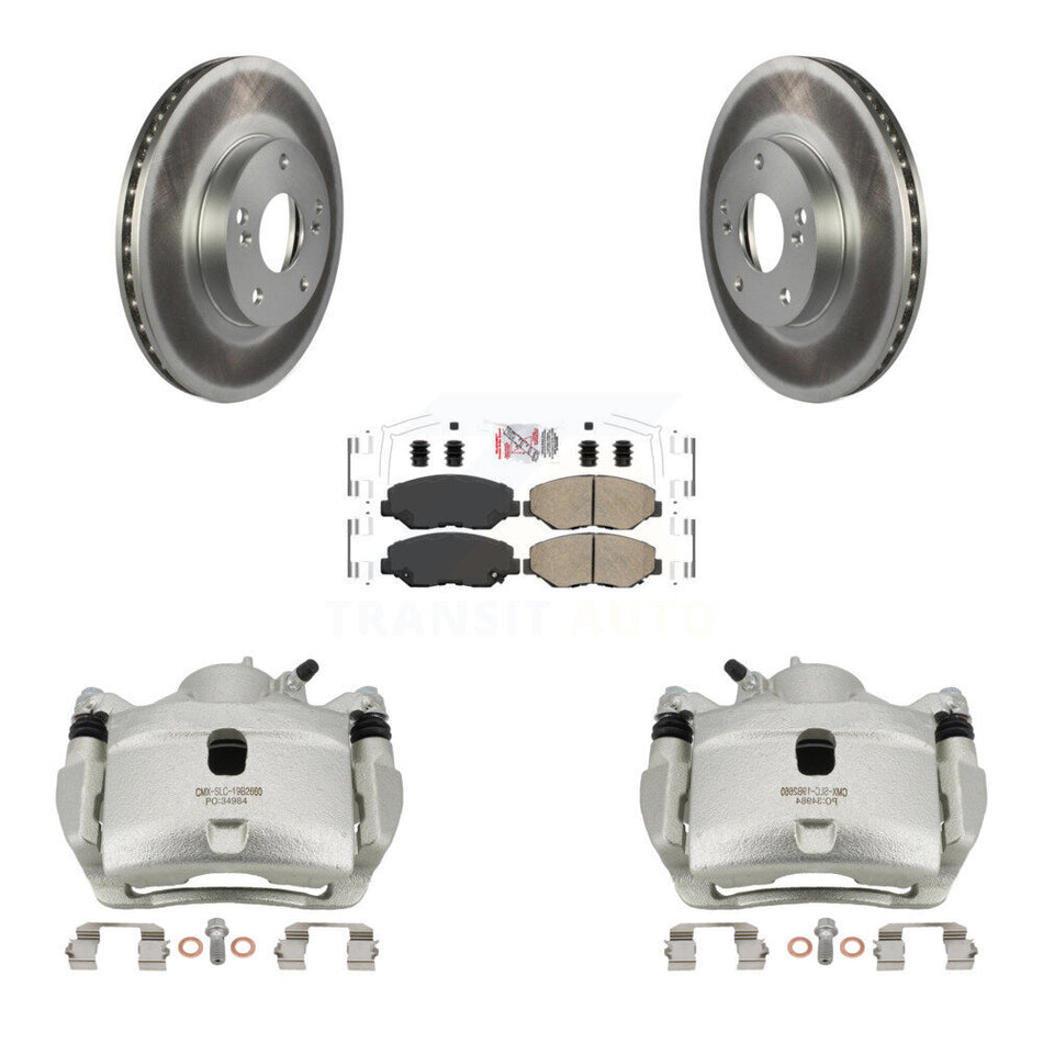 Front Disc Brake Caliper Coated Rotor And Ceramic Pad Kit For Honda Accord Fit Acura ILX KCG-100144N