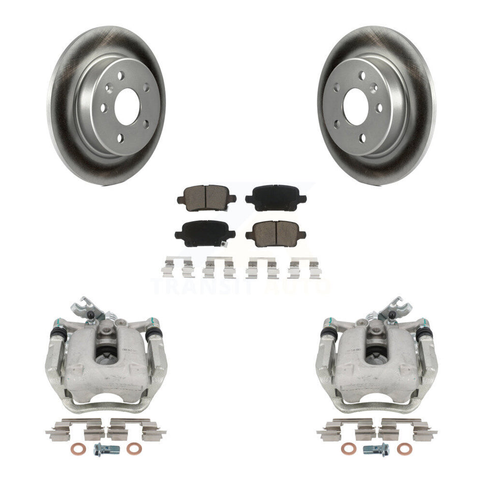 Rear Disc Brake Caliper Coated Rotors And Ceramic Pads Kit For Chevrolet Cruze KCG-100149C