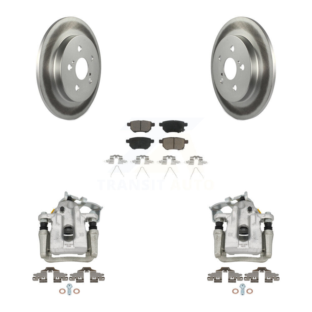 Rear Disc Brake Caliper Coated Rotors And Ceramic Pads Kit For Toyota Prius Plug-In KCG-100150C